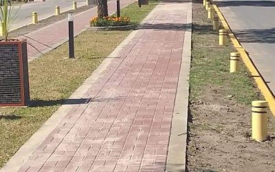 El Municipio de General Galarza utiliza adoquines para sus plazas y paseos